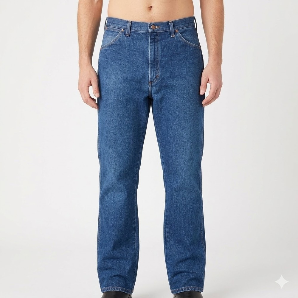 Wrangler Made in USA Regular Fit‎ Vintage Jeans Men's 38x32 Blue Denim